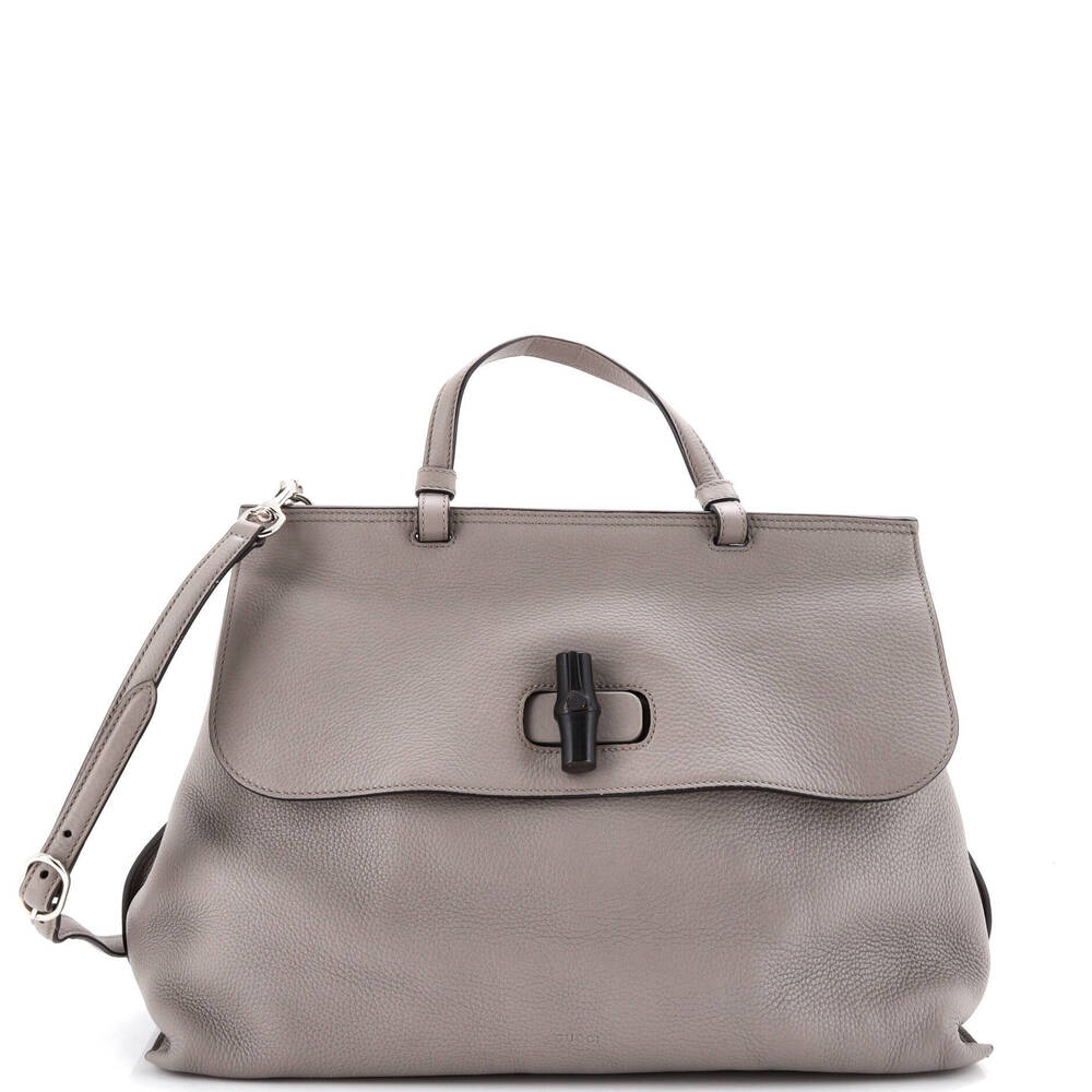 Gucci Large Bamboo Daily Top Handle Bag Leather